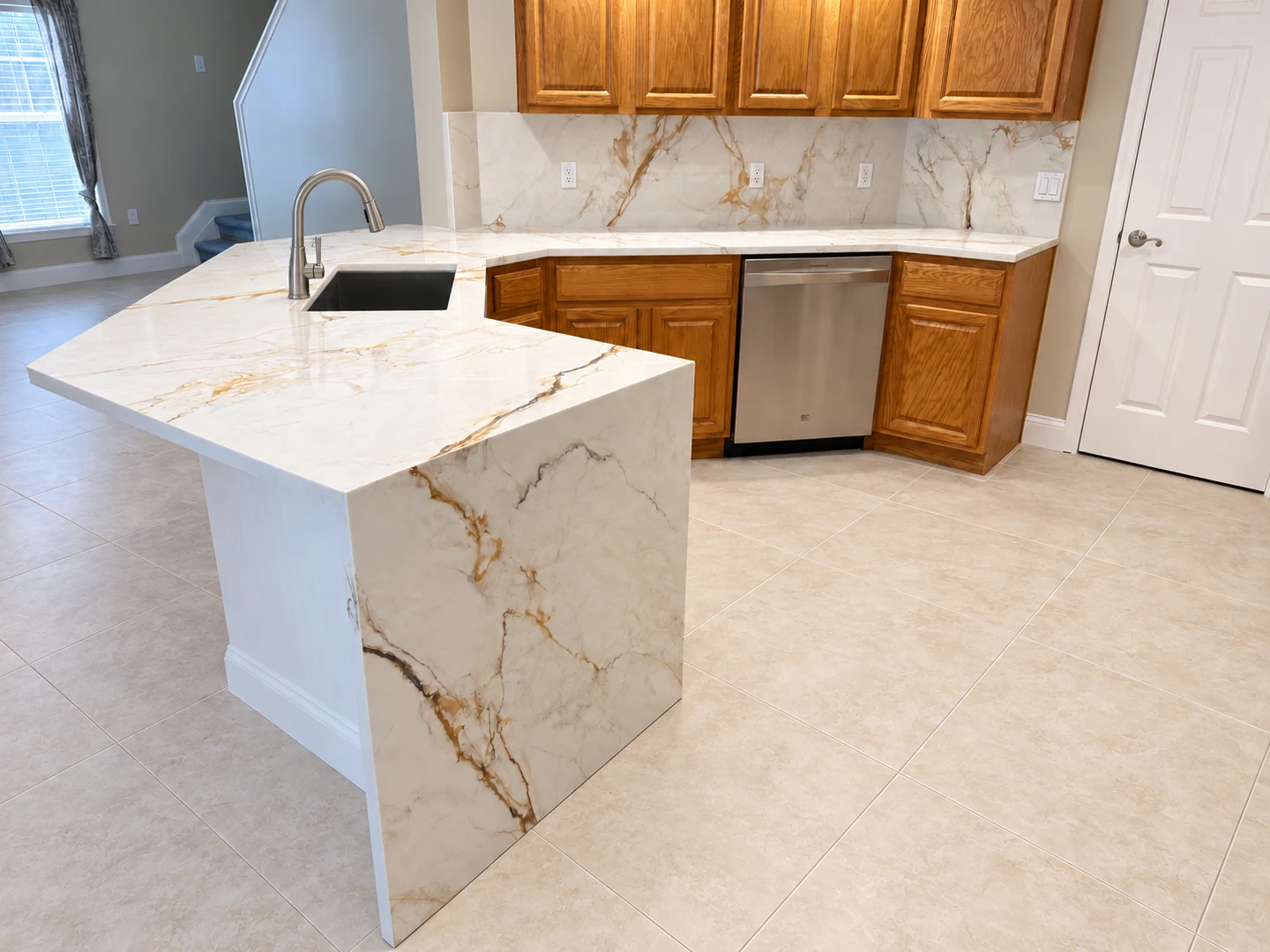 Aubrey Printed Quartz — Stone Studio project photograph, digitally retouched