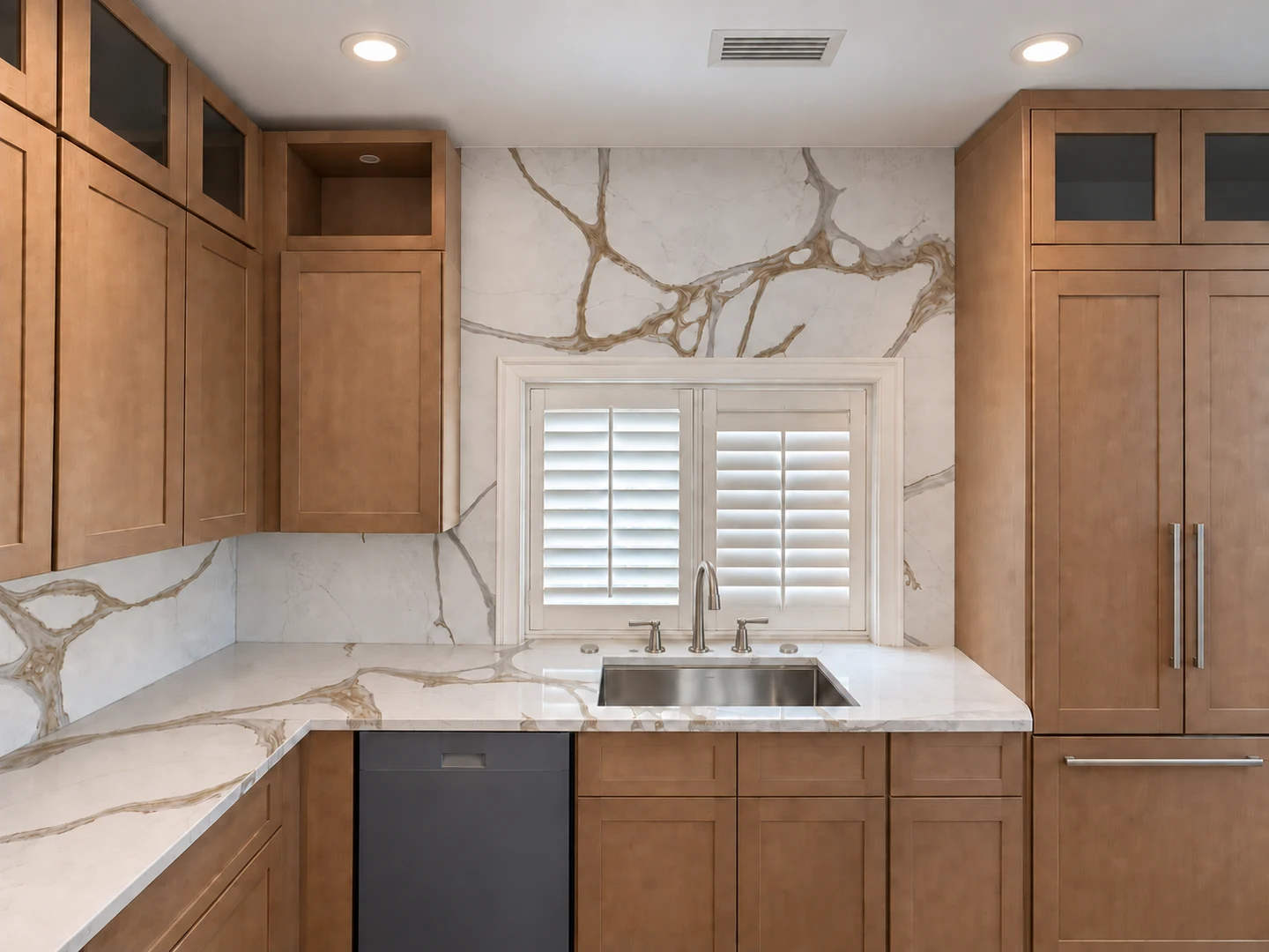 Veining around the window — Stone Studio project photograph, digitally retouched