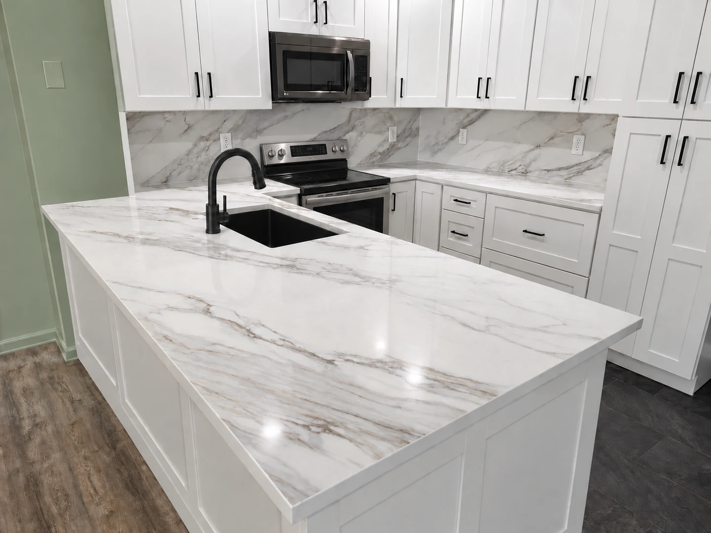 Printed Quartz Elara — Stone Studio project photograph, digitally retouched